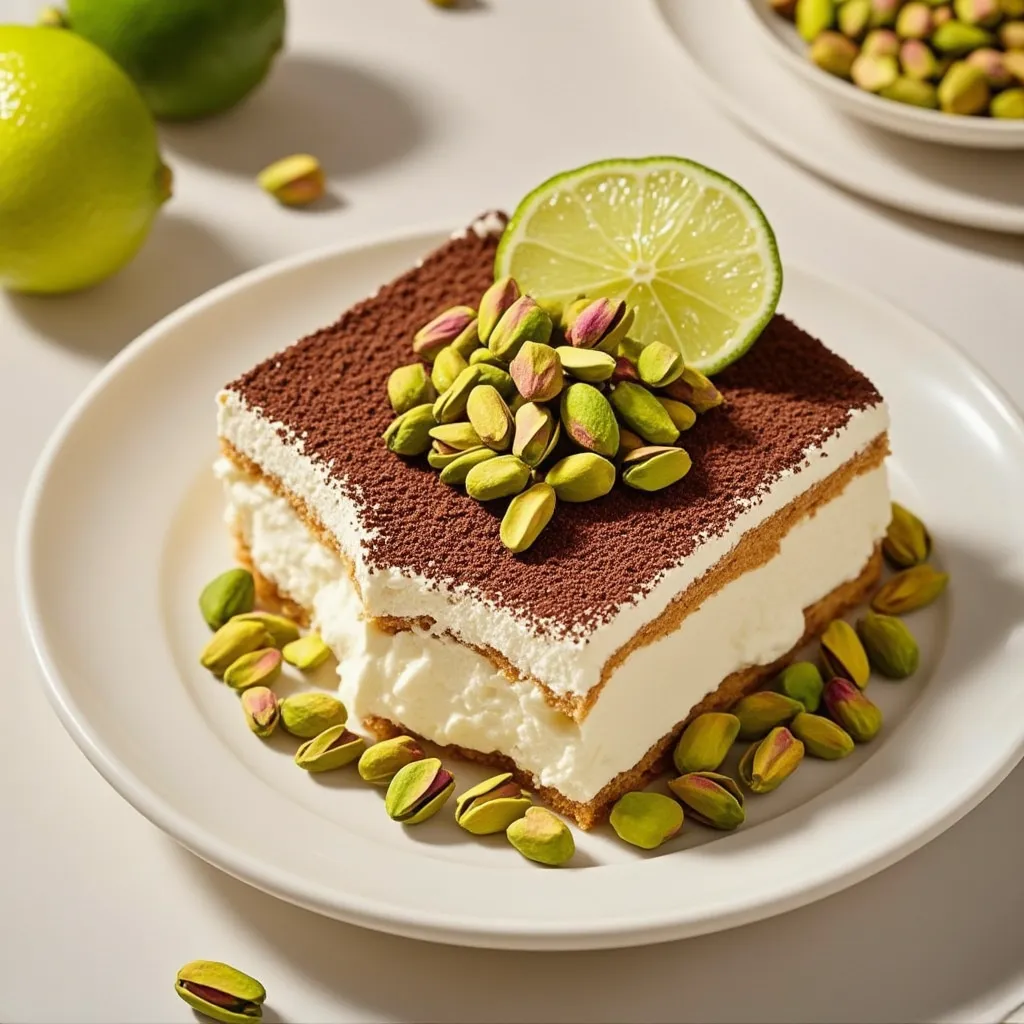 Tiramisú al Limón con Pistachos