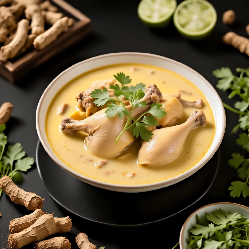Tom Kha Gai: Sopa de Hueso de Pollo al Estilo Tailandés