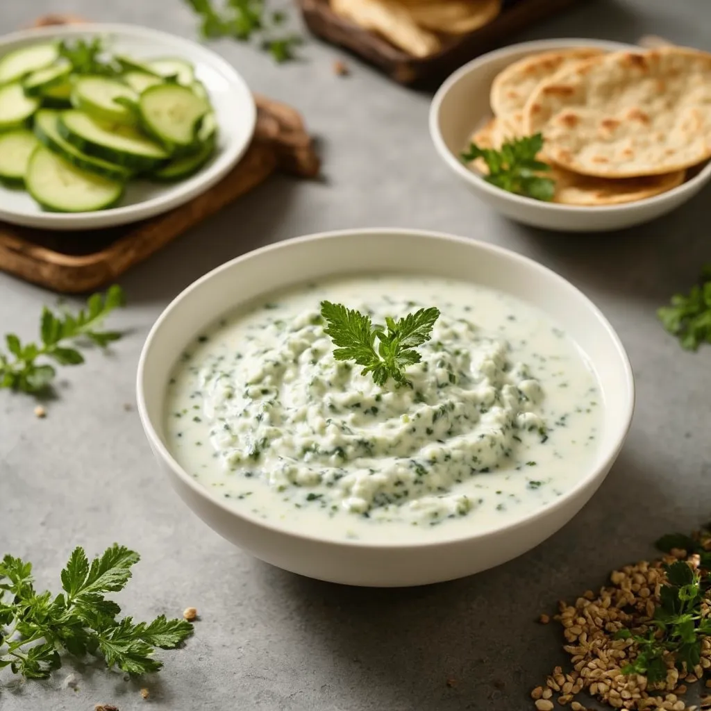 Tzatziki Griego con Pita Casera